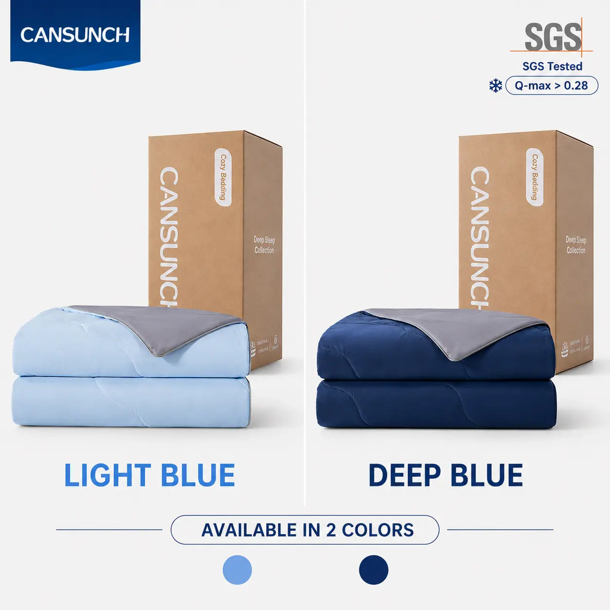 CANSUNCH Cooling Comforter - Nylon Fabric Cooling Blanket for Hot Sleepers, Double-Sided Cooling, Breathable, Lightweight Soft All-Season Bedding, Machine Washable