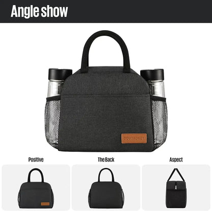 Lunch Bag for Women/Men - Black Lunch Box - Perfect for Daily Use