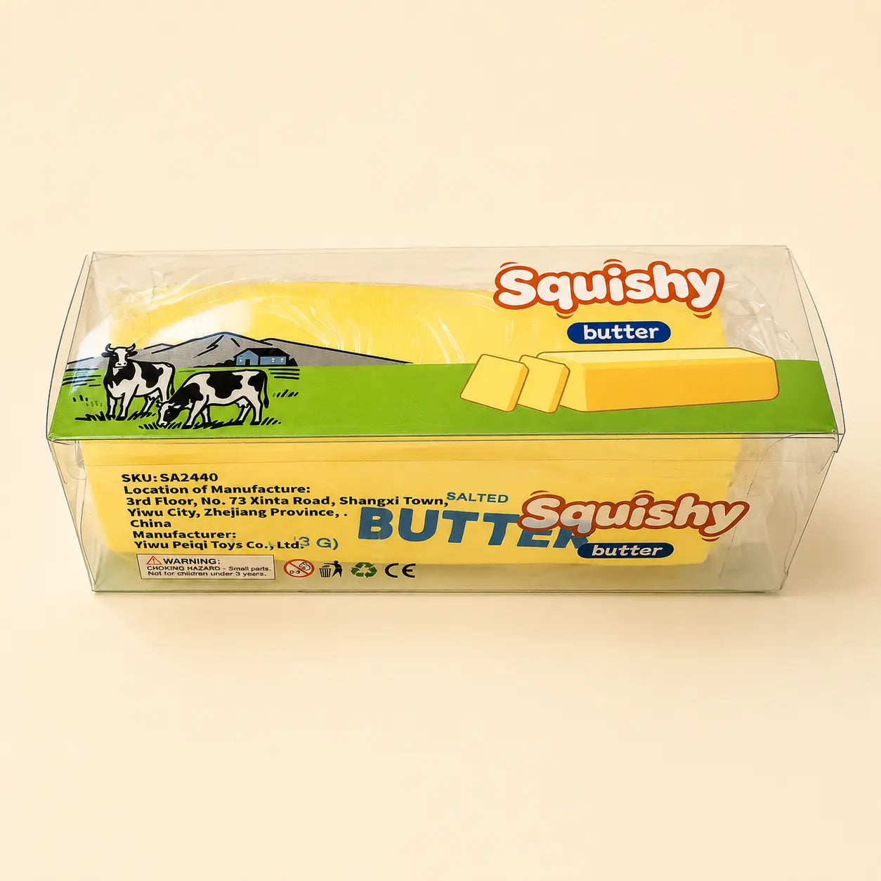 Large Petroleum Jelly-Filled Butter Stick Squishies - Ultra-Soft Moldable Stress Relief Toy, Office Decor, Adult Party Gift