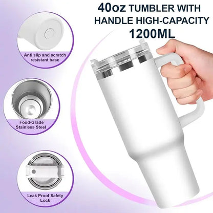 Sleep Token Highland Cow 40Oz 30Oz 20Oz Tumbler with Handle, Gothic Dark Floral Insulated Travel Cup with Straw, Gift for Fans