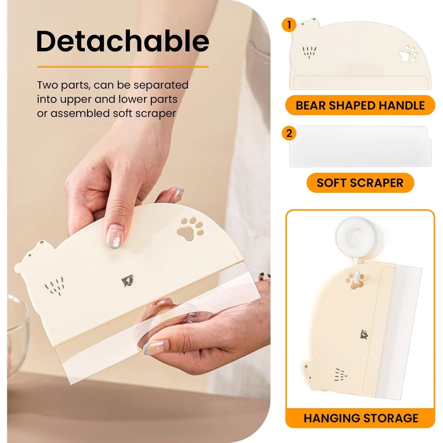 1 Count Cake Smoother Scraper, Cake Decorating Supplies, -Grade Transparent Flexible PE Plastic Cake Scraper? - Designed for Bread and Cake Decoration (4 Pcs Scrapers Included, Non-Installable)