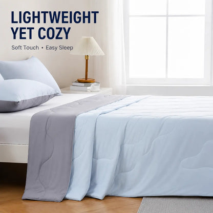 CANSUNCH Cooling Comforter - Nylon Fabric Cooling Blanket for Hot Sleepers, Double-Sided Cooling, Breathable, Lightweight Soft All-Season Bedding, Machine Washable
