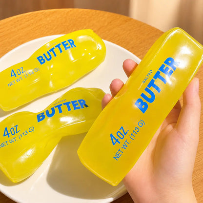 Large Petroleum Jelly-Filled Butter Stick Squishies - Ultra-Soft Moldable Stress Relief Toy, Office Decor, Adult Party Gift