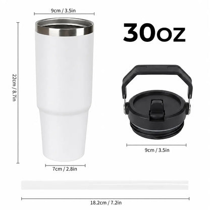 Jax the Amazing Digital Circus Tumbler 40/30/20Oz Insulated Cup with Handle, Purple Rabbit Colorful Cartoon Travel Mug Gift