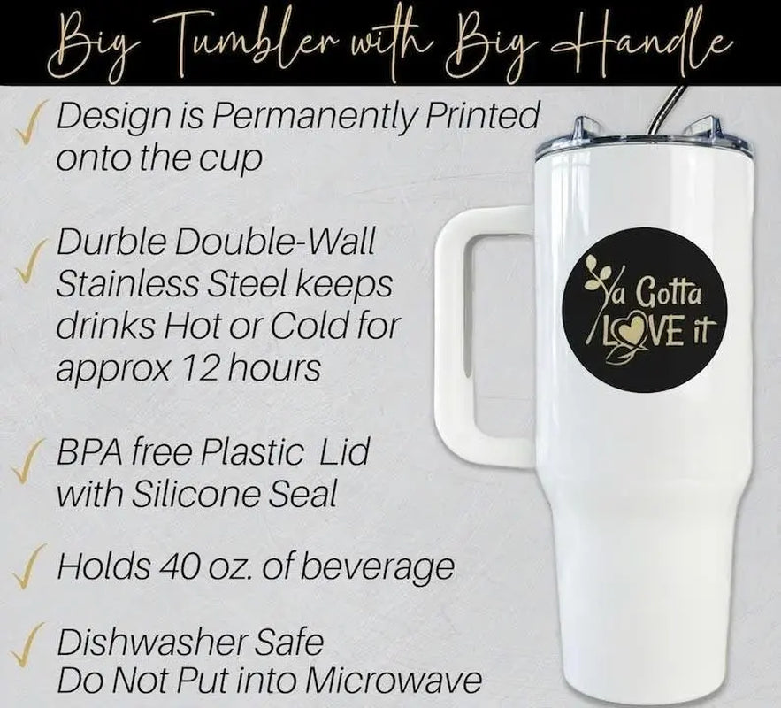 Sleep Token Highland Cow 40Oz 30Oz 20Oz Tumbler with Handle, Gothic Dark Floral Insulated Travel Cup with Straw, Gift for Fans