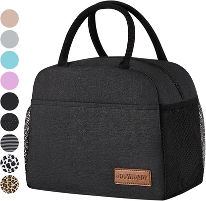 Lunch Bag for Women/Men - Black Lunch Box - Perfect for Daily Use